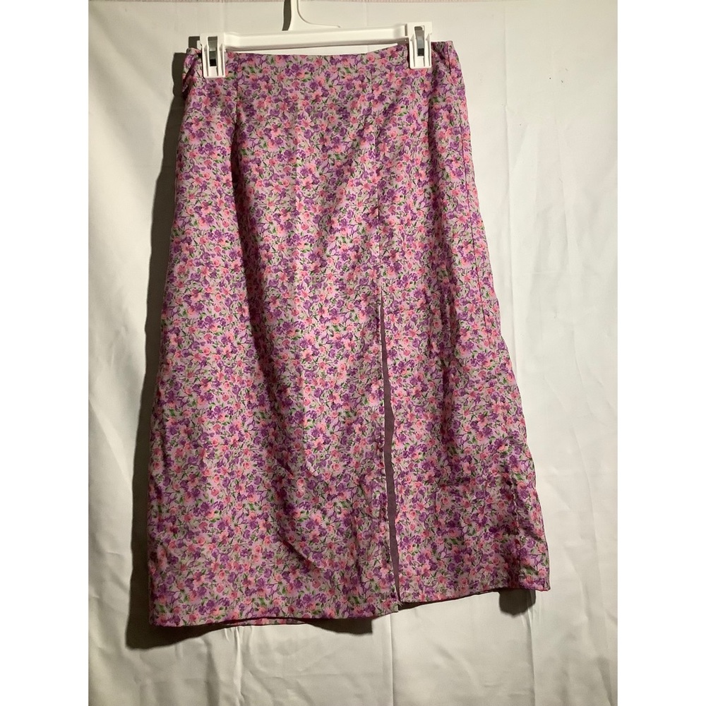 SHEIN Side Slit Floral Skirt